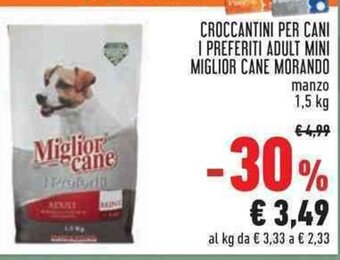 CROCCANTINI PER CANI I PREFERITI ADULT MINI MIGLIOR CANE MORANDO manzo 1,5 kg
