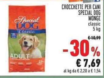 Conad CROCCHETTE PER CANI SPECIAL DOG MONGE classic 5 kg offerta