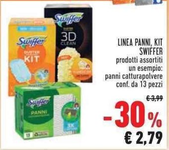 Conad LINEA PANNI, KIT SWIFFER prodotti assortiti un esempio: panni catturapolvere conf. da 13 pezzi offerta