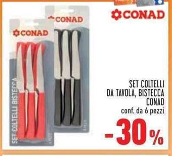 Conad SET COLTELLI DA TAVOLA, BISTECCA CONAD conf. da 6 pezzi offerta