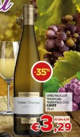Crai Cavit Muller Thurgau 750ml offerta