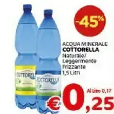 Crai Cottorella Acqua Minerale Naturale Leggermente Frizzante offerta