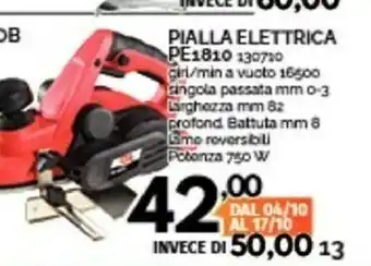 Valex Pialla Elettrica PE1810 Potenza 750 W