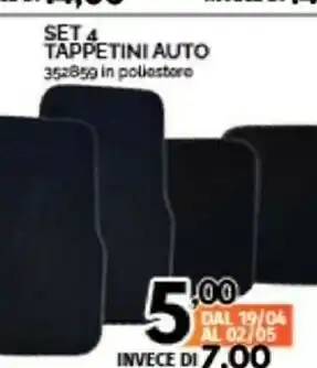 Orizzonte Set 4 Tappetini Auto 352859 offerta
