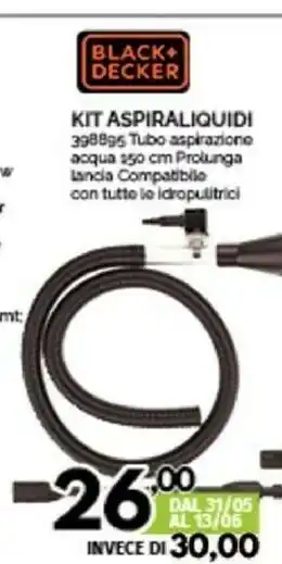 Orizzonte Black & Decker Kit Aspiraliquidi offerta