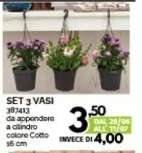 Orizzonte Set 3 Vasi offerta