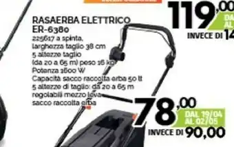 Orizzonte Rasaerba Elettrico Ér-6380 offerta