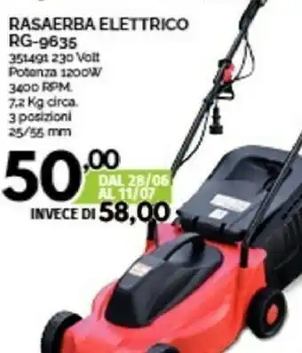 Orizzonte Rasaerba Elettrico Rg-9635 offerta