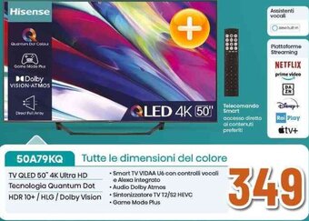 Expert TV QLED 50" 4K Ultra HD offerta