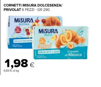 Tigre Misura Cornetti All'Albicocca Dolcesenza 290 G(ml) offerta