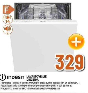 Expert INDESIT LAVASTOVIGLIE DIE2B19A offerta