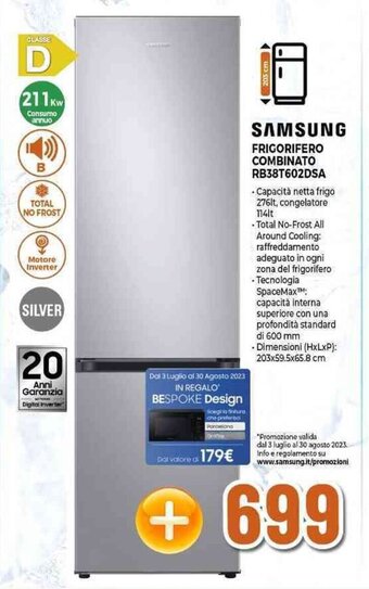 Expert SAMSUNG FRIGORIFERO COMBINATO RB38T602DSA offerta