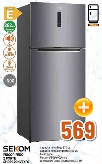 Expert SEKOM FRIGORIFERO 2 PORTE SHDP640NV4XFO offerta
