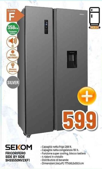 Expert SEKOM FRIGORIFERO SIDE BY SIDE SHSS550NV2XF1 offerta