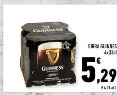 Conad Margherita Guinness birra offerta
