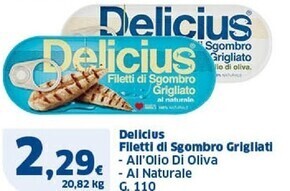Sigma Delicius filetti di sgombro grigliati offerta