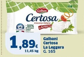 Sigma Galbani certosa la leggera offerta
