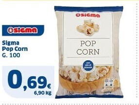 Sigma Sigma pop corn offerta