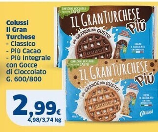 Sigma Colussi il gran turchese offerta