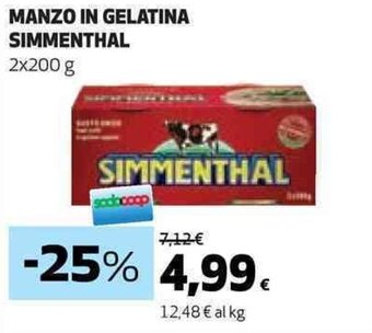 Coop MANZO IN GELATINA SIMMENTHAL 2x200 g offerta