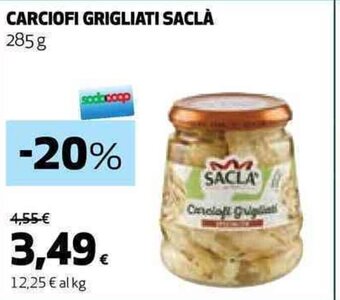 Coop CARCIOFI GRIGLIATI SACLÀ 285 g offerta