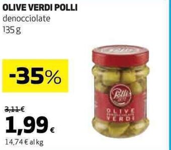 Coop OLIVE VERDI POLLI denocciolate 135 g offerta