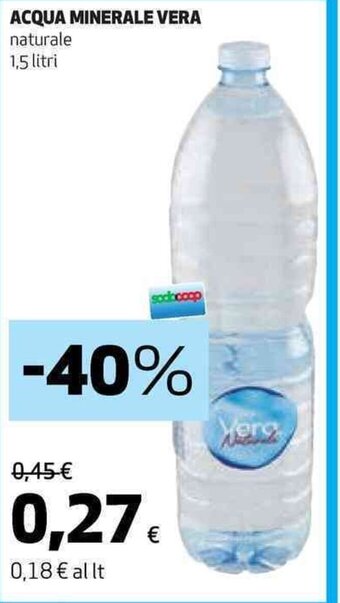 Coop ACQUA MINERALE VERA naturale 1,5 litri offerta