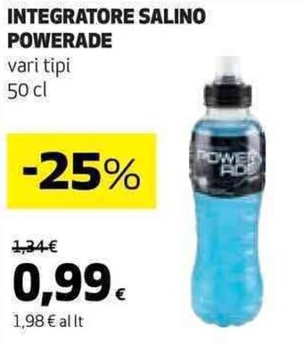 Coop INTEGRATORE SALINO POWERADE vari tipi 50 cl offerta
