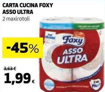 Coop CARTA CUCINA FOXY ASSO ULTRA 2 maxirotoli offerta