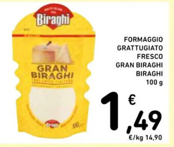 Spazio Conad FORMAGGIO GRATTUGIATO FRESCO GRAN BIRAGHI 100 g offerta