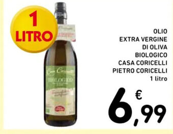 Spazio Conad OLIO EXTRA VERGINE DI OLIVA BIOLOGICO CASA CORICELLI PIETRO CORICELLI 1 litro offerta