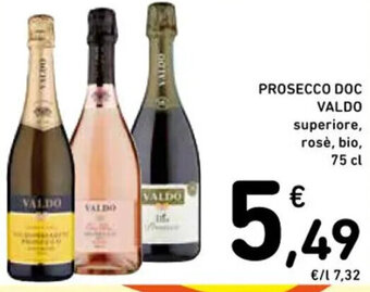 Spazio Conad PROSECCO DOC VALDO 75 cl offerta