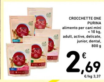 Spazio Conad CROCCHETTE ONE PURINA 800 g offerta