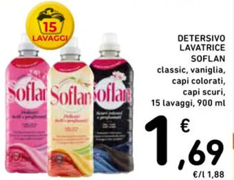 Spazio Conad DETERSIVO LAVATRICE SOFLAN 15 lavaggi, 900 ml offerta