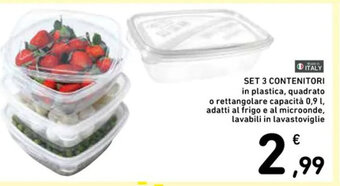 Spazio Conad SET 3 CONTENITORI offerta