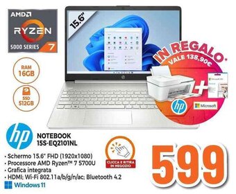 Expert HP NOTEBOOK 15S-EQ2101NL offerta