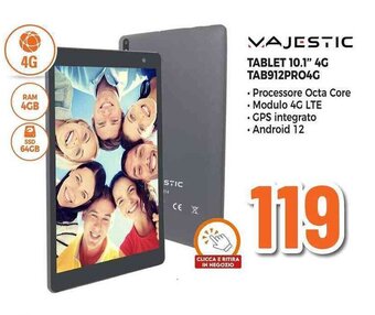 Expert MAJESTIC TABLET 10.1" 4G TAB912PRO4G offerta