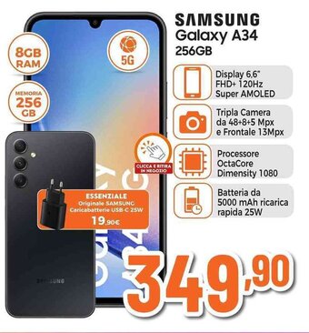 Expert SAMSUNG Galaxy A34 256GB offerta