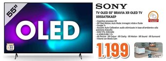 Expert SONY TV OLED 55" BRAVIA XR OLED TV XR55A75KAEP offerta