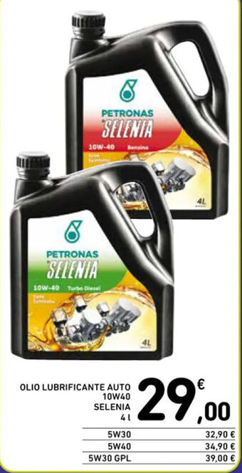 Spazio Conad OLIO LUBRIFICANTE AUTO SELENIA 4 l offerta