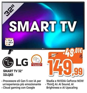 Expert LG SMART TV 32" 32LQ63 offerta