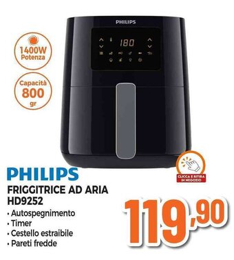 Expert PHILIPS FRIGGITRICE AD ARIA HD9252 offerta