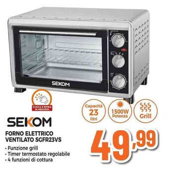 Expert SEKOM FORNO ELETTRICO VENTILATO SGFR23VS offerta