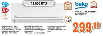Expert BEKO CLIMATIZZATORE FISSO BLEVP120-121 offerta