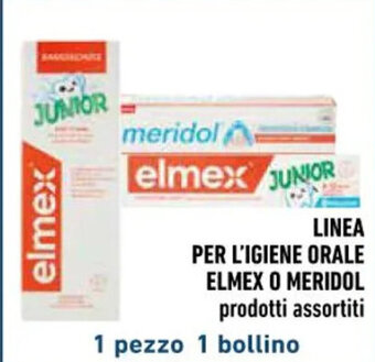 LINEA PER L'IGIENE ORALE ELMEX O MERIDOL prodotti assortiti
