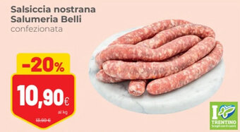 Coop Salsiccia nostrana Salumeria Belli offerta