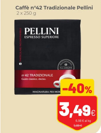 Coop Caffè n°42 Tradizionale Pellini 2 x 250 g offerta