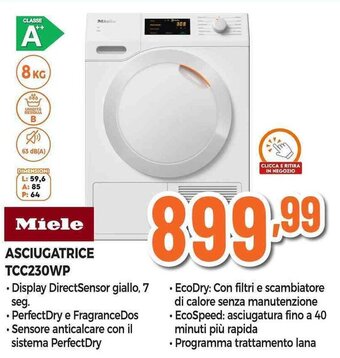 Expert Míele ASCIUGATRICE TCC230WP offerta