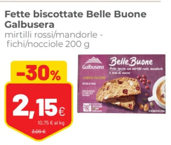 Coop Fette biscottate Belle Buone Galbusera 200 g offerta