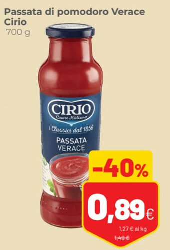 Coop Passata di pomodoro Verace Cirio 700 g offerta